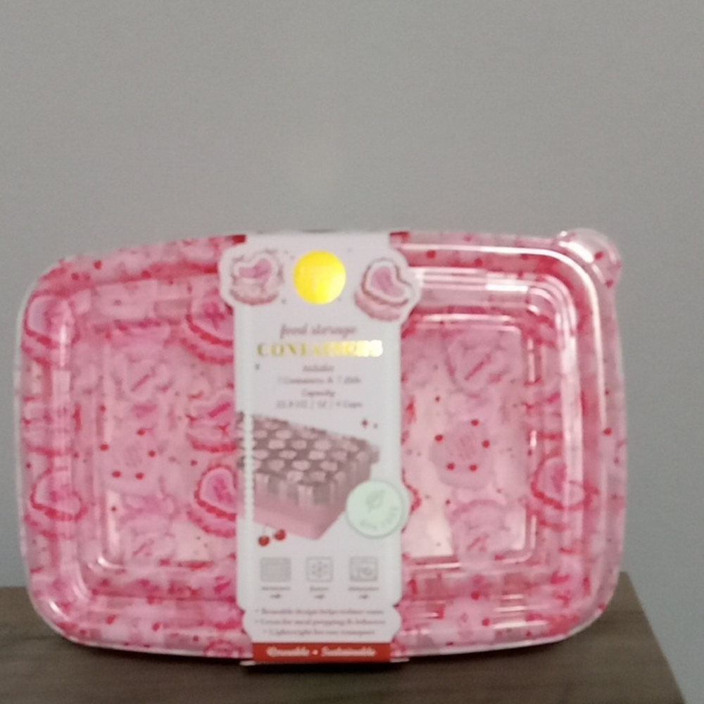 Valentines Day Food Storage Set New